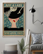 Load image into Gallery viewer, Just A Lady Who Loves Vinyl Gift For Vinyl Lovers Vertical Poster

