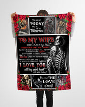 Load image into Gallery viewer, The Love Of My Life Skeleton Gift For Wife Fleece Blanket

