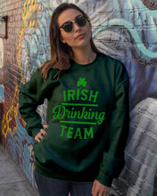 Load image into Gallery viewer, Irsih Drinking Team Green Shamrock St Patrick's Day Sweatshirt
