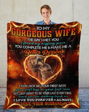 Load image into Gallery viewer, Thank For Walking Beside Me Wolf Gift For Wife Fleece Blanket
