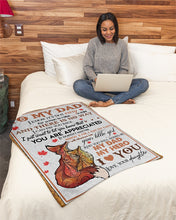 Load image into Gallery viewer, Fox You Are Appreciated Daughter Daughter Gift For Dad Fleece Blanket
