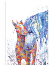Load image into Gallery viewer, Autism Awareness The Love Of Horse Gift Vertical Poster
