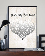 Load image into Gallery viewer, You Are My Best Friend Heart Shaped Gift For Lover Vertical Poster
