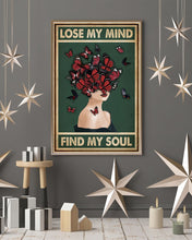 Load image into Gallery viewer, Retro Green Find My Soul Butterfly Lady Vertical Poster
