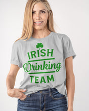 Load image into Gallery viewer, Irsih Drinking Team Green Shamrock St Patrick's Day Guys Tee
