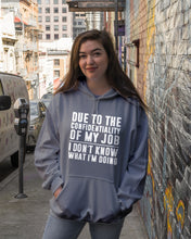 Load image into Gallery viewer, I Don't Know What I'm Doing Black And White Printed Mug Hoodie

