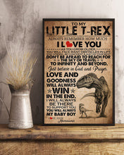 Load image into Gallery viewer, How Much I Love You T Rex Mom Gift For Son Vertical Poster
