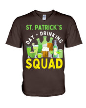 Load image into Gallery viewer, Happy St. Patrick's Day Printed Mug Drinking Squad 2021 Irish Shamrock Guys V-Neck
