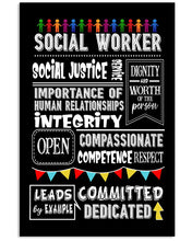 Load image into Gallery viewer, Social Worker Social Justice Service Importance Of Human Relationship Vertical Poster
