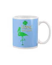 Load image into Gallery viewer, Flamingo Long On Luck Green St. Patrick's Day Printed Mug Mug
