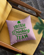 Load image into Gallery viewer, Irsih Drinking Team Green Shamrock St Patrick's Day Pillow Cover
