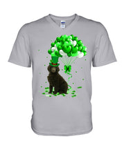 Load image into Gallery viewer, Standard Poodle Patrick Balloons St. Patrick's Day Color Changing Mug Guys V-Neck
