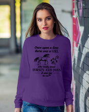 Load image into Gallery viewer, There Was A Girl Who Really Loved Horses And Dogs Sweatshirt
