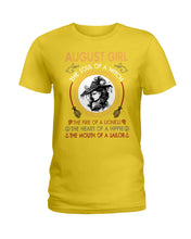 Load image into Gallery viewer, Birthday Gift For August Girl The Soul Of A Witch Ladies Tee
