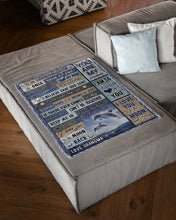 Load image into Gallery viewer, When We Can't Be Together Dolphin Grandma Gift For Granddaughter Fleece Blanket

