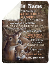 Load image into Gallery viewer, If I Did Anything Right In My Life Deer Custom Name Gift For Boyfriend Sherpa Blanket
