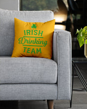 Load image into Gallery viewer, Irsih Drinking Team Green Shamrock St Patrick's Day Pillow Cover
