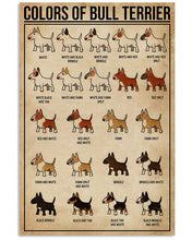 Load image into Gallery viewer, Colors Of Bull Terrier Gift For Dog Lovers Vertical Poster
