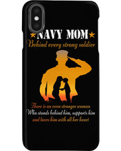 Load image into Gallery viewer, Son Gift For Navy Mom Behind Every Strong Soldier Phone case
