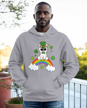 Load image into Gallery viewer, Llama Sitting On Rainbow Clovers St Patrick's Day Gift Hoodie
