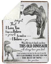 Load image into Gallery viewer, Gran Gift For Grandson T Rex The Rest Of Mine Sherpa Blanket
