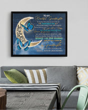 Load image into Gallery viewer, Blue Butterflies Grandma Gift For Granddaughter Think About You Framed Matte Canvas
