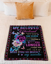 Load image into Gallery viewer, Wish I Could Turn The Clock Back Rose Gift For Husband Fleece Blanket
