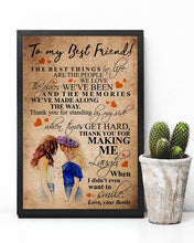 Load image into Gallery viewer, Gift For BFF Thank You For Making Me Laugh Vertical Poster
