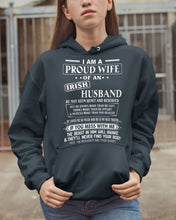 Load image into Gallery viewer, I Am A Proud Wife Of An Irish Husband Gift For Family Hoodie
