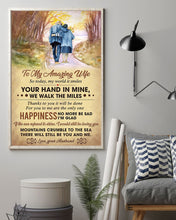Load image into Gallery viewer, Autumn Season Gift For Wife Mountains Crumble To The Sea Vertical Poster
