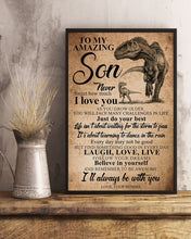 Load image into Gallery viewer, Momma Gift For Son T Rex Just Do Your Best Vertical Poster
