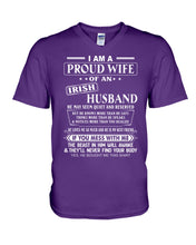 Load image into Gallery viewer, I Am A Proud Wife Of An Irish Husband Gift For Family Guys V-Neck
