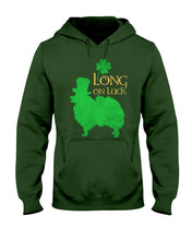 Load image into Gallery viewer, Pomeranian Long On Luck Green St. Patrick's Day Printed Mug Hoodie
