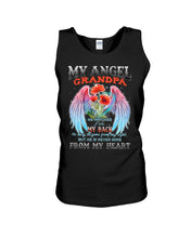 Load image into Gallery viewer, My Angel Grandpa Who Watched Over My Back Unisex Tank Top
