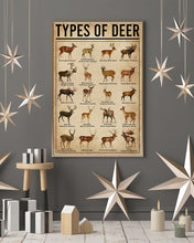 Load image into Gallery viewer, Types Of Deer Gift For Deer Lovers Vertical Poster
