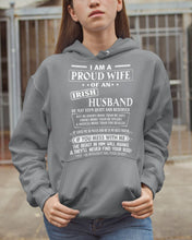 Load image into Gallery viewer, I Am A Proud Wife Of An Irish Husband Gift For Family Hoodie
