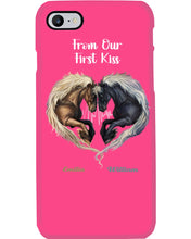 Load image into Gallery viewer, Horses From Our First Kiss Custom Name Gift For Girlfriend Phone case
