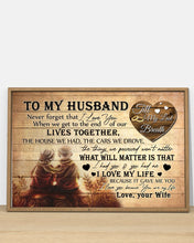 Load image into Gallery viewer, The End Of Our Lives Together Gift For Husband Horizontal Poster

