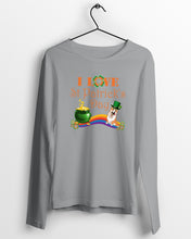 Load image into Gallery viewer, Corgi Sitting On Rainbow I Love St Patrick's Day Gift For Dog Lovers Unisex Long Sleeve
