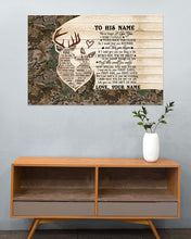 Load image into Gallery viewer, Custom Name Gift For Husband Camo Deer The Gift Of You Horizontal Poster
