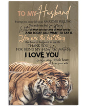 Load image into Gallery viewer, Tiger Couple Thank For Being My Great Life Partner Gift For Husband Vertical Poster
