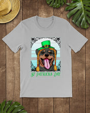 Load image into Gallery viewer, Funny Rottweiler With Green Top Hat St Patrick's Day Gift For Dog Lovers Guys Tee
