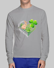 Load image into Gallery viewer, Rabbit Not Lucky Simply Blessed Heart Clover St Patrick's Day Gift Unisex Long Sleeve
