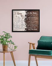 Load image into Gallery viewer, Custom Name Gift For Wife I Choose You Framed Matte Canvas
