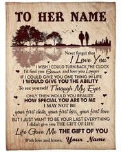 Load image into Gallery viewer, The Gift Of You Custom Name Gift For Wife Fleece Blanket
