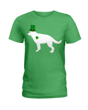 Load image into Gallery viewer, German Shepherd Leprechaun St. Patrick's Day Color Changing Mug Ladies Tee
