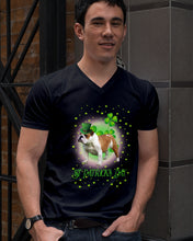 Load image into Gallery viewer, Bulldog Leprechaun Clover St Patrick's Day Gift For Dog Lovers Guys V-Neck
