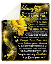 Load image into Gallery viewer, Sunflower Always Be With You Gift For Granddaughter Sherpa Blanket
