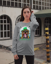 Load image into Gallery viewer, Funny Rottweiler With Green Top Hat St Patrick's Day Gift For Dog Lovers Unisex Long Sleeve
