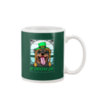 Load image into Gallery viewer, Funny Rottweiler With Green Top Hat St Patrick's Day Gift For Dog Lovers Mug
